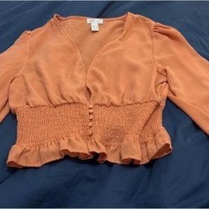 Chemise foulard saumon